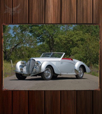 Металлическая табличка Delahaye 135 MS Sport Roadster by De Villar